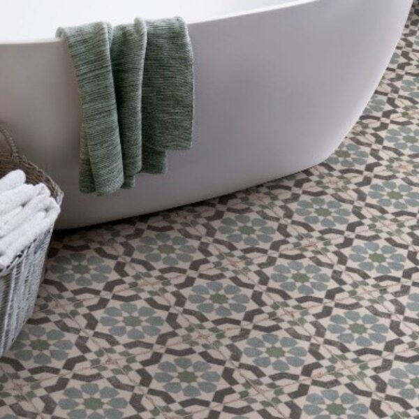 Alhambra Layla Matt Decorative Encaustic Look Porcelain Tile