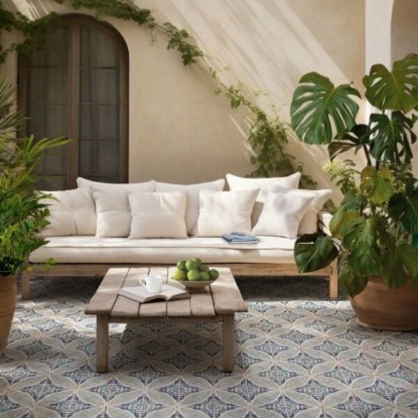 Magnolia Paulina Matt Decorative Encaustic Look Porcelain Tile